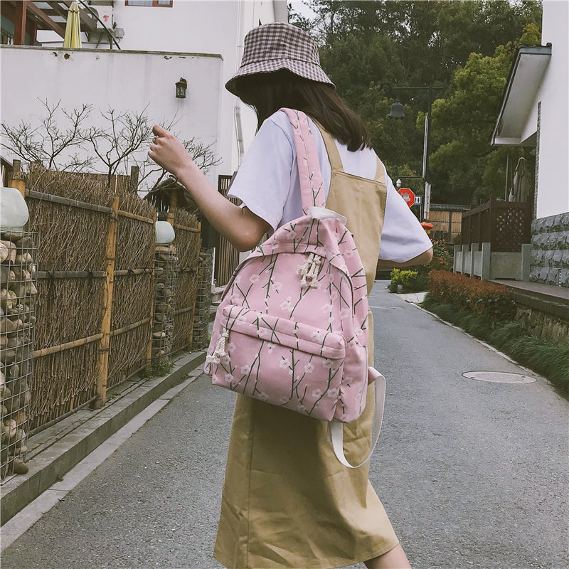 flower Printed backpack