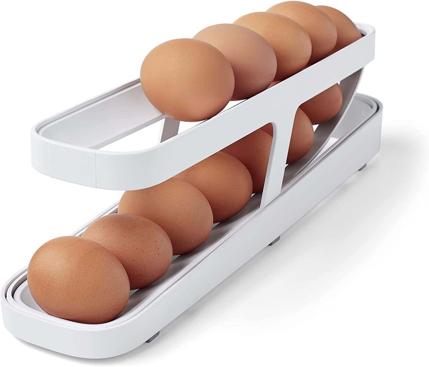 Automatic Scrolling Egg Rack Holder Storage Box Egg Basket Container Organizer Egg Dispenser For Kitchen Gadgets