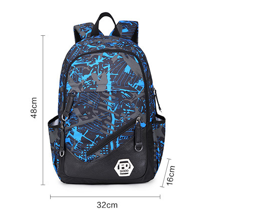 Blue and Black gym backpack