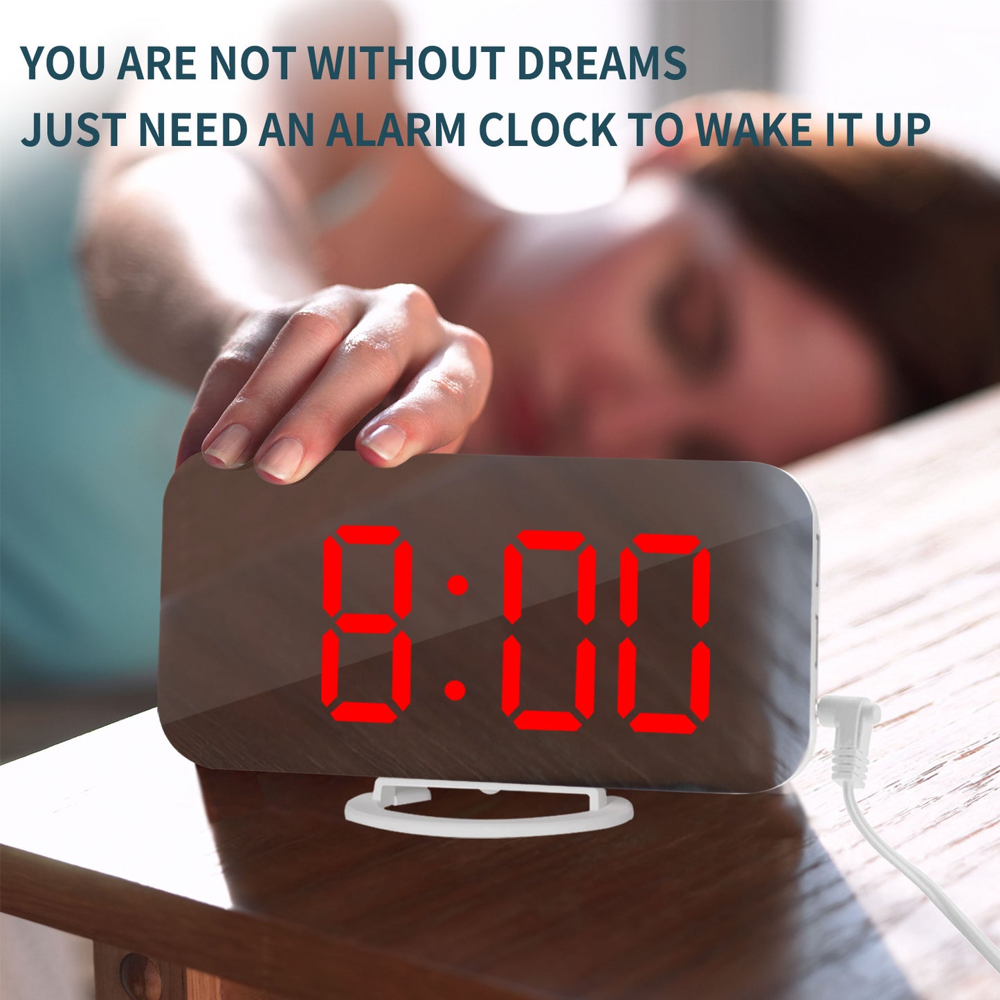 Induction dimming electronic clock