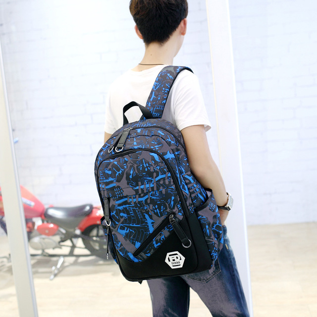 Blue and Black gym backpack