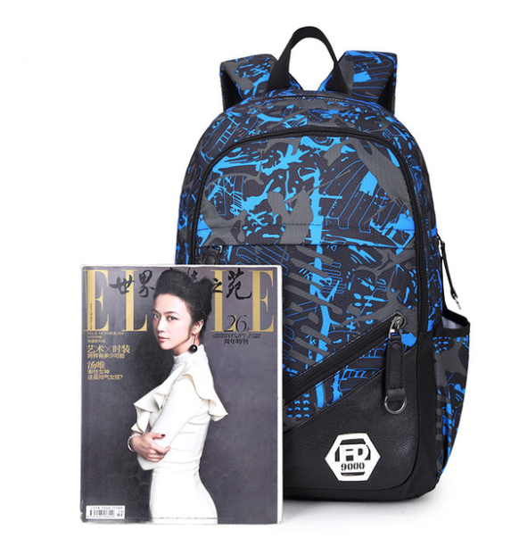 Blue and Black gym backpack