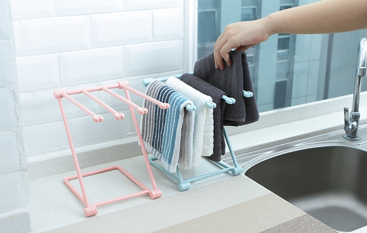 Foldable Dishcloth Shelf Kitchen Accessories Organizer