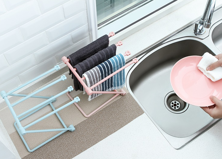 Foldable Dishcloth Shelf Kitchen Accessories Organizer