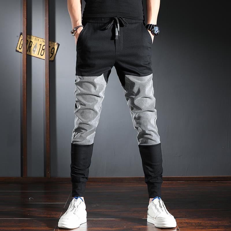 Men Casual Stitching Gradient All Match Pants
