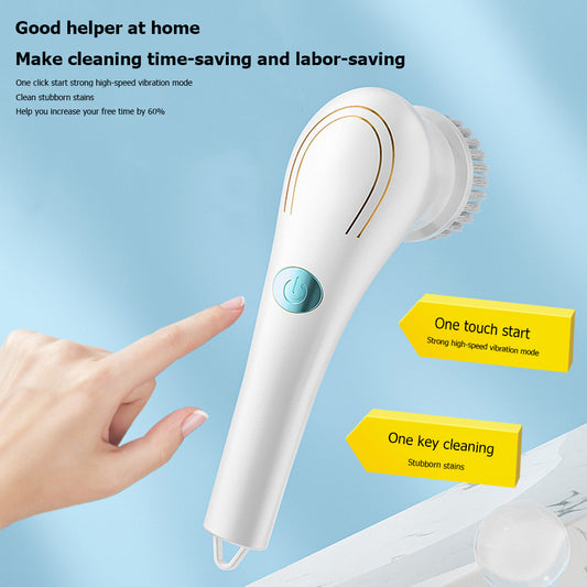 Electric Handheld Kitchen Household Dishwashing Brush Handheld Scrubber Bathtub Sink Bathroom Kitchen Tile Cleaning Tool Drill Brush Set With 5 Heads