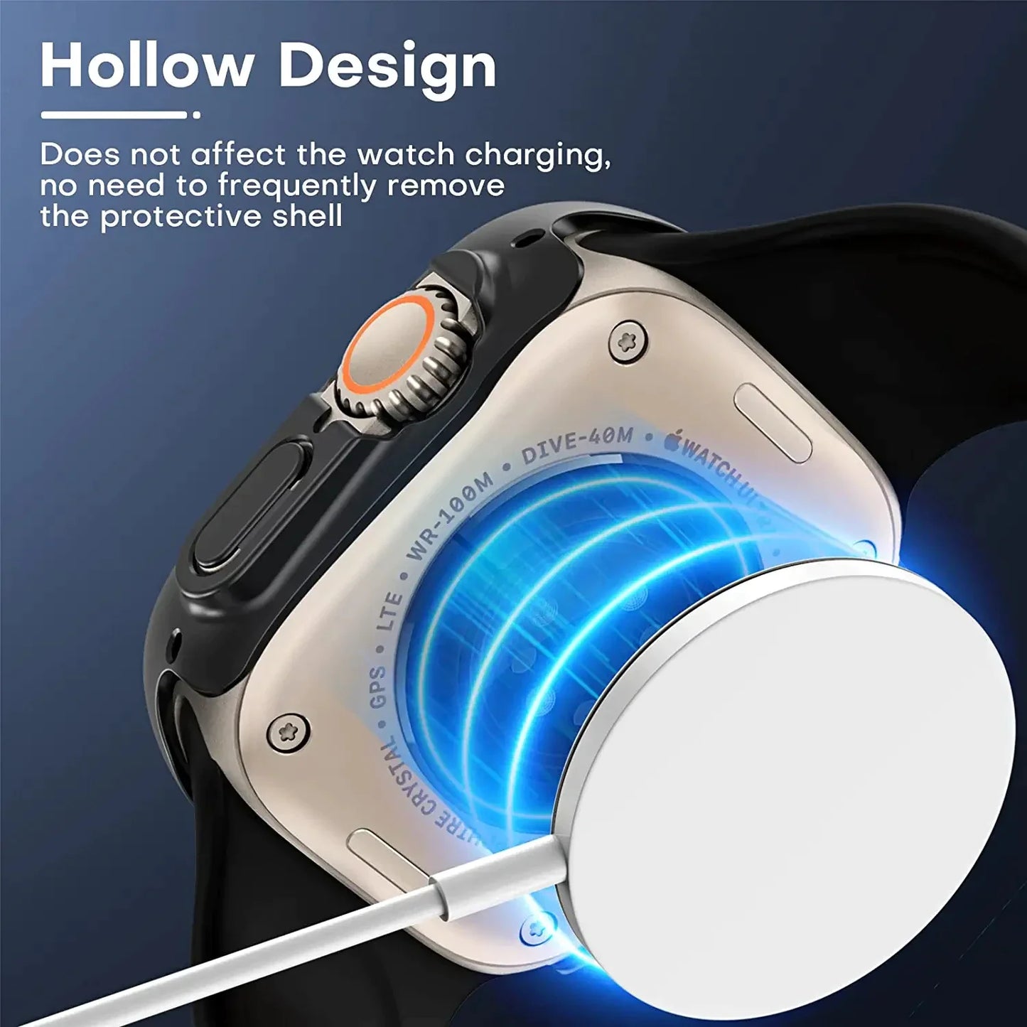 For Apple Watch Series 8 7 Ultra 49Mm Case Hard PC Protective Cover Hollow Frame Bumper for Apple Watch Series 8 7 41Mm 45Mm