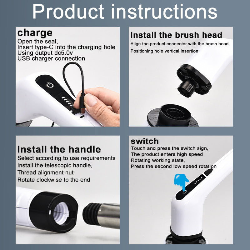 Electric Cleaning Brush Handheld