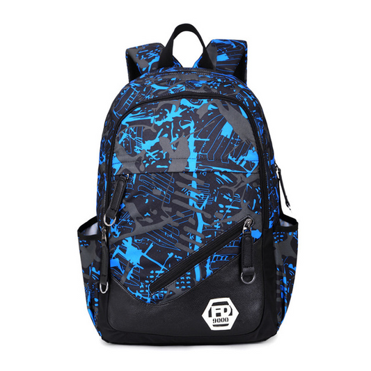 Blue and Black gym backpack