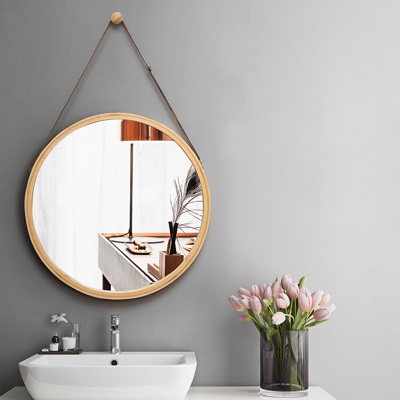 Traceless Nail Nanzhu Bathroom Mirror