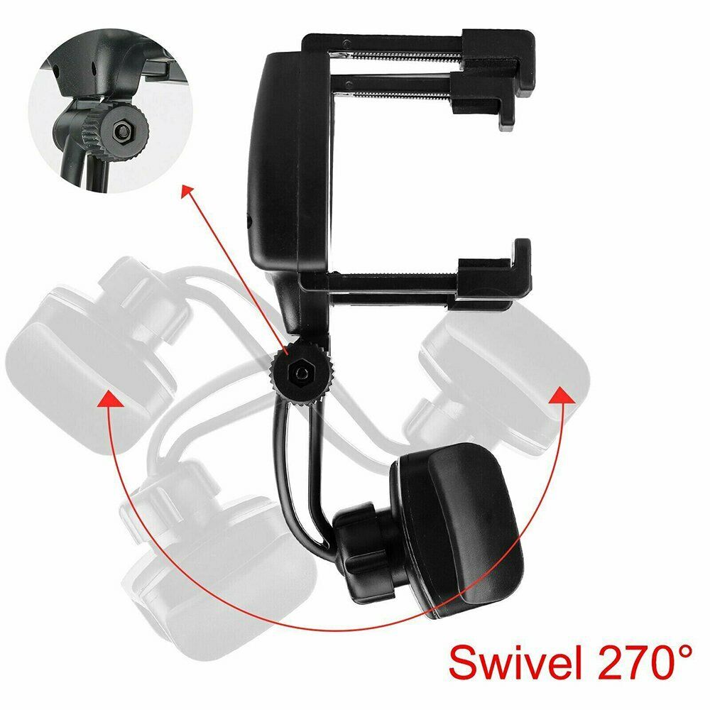 Universal Car Rear View Mirror Mount Stand GPS Cell Phone Holder 360 Rotation US
