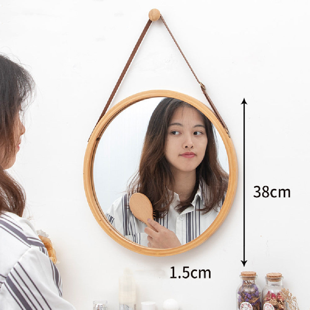 Traceless Nail Nanzhu Bathroom Mirror