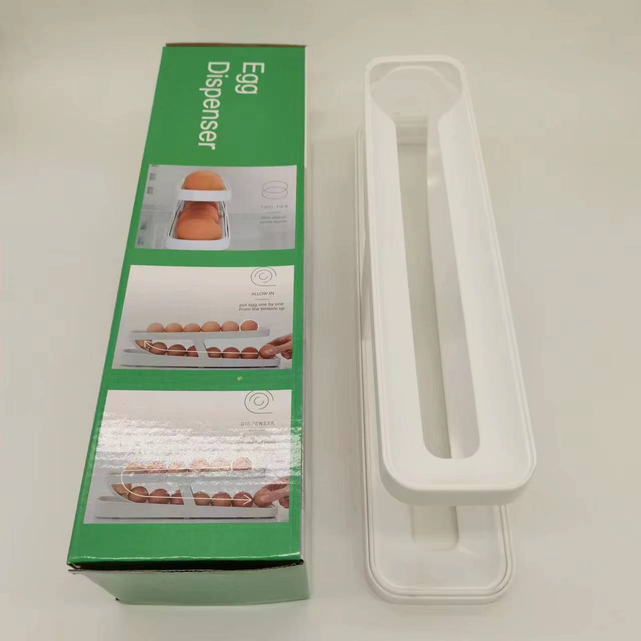 Automatic Scrolling Egg Rack Holder Storage Box Egg Basket Container Organizer Egg Dispenser For Kitchen Gadgets